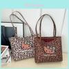 Hello Kitty Schultertasche aus Canvas mit Leopardenmuster für Mädchen aus atmungsaktivem, leichtem Material für Schule und Alltag