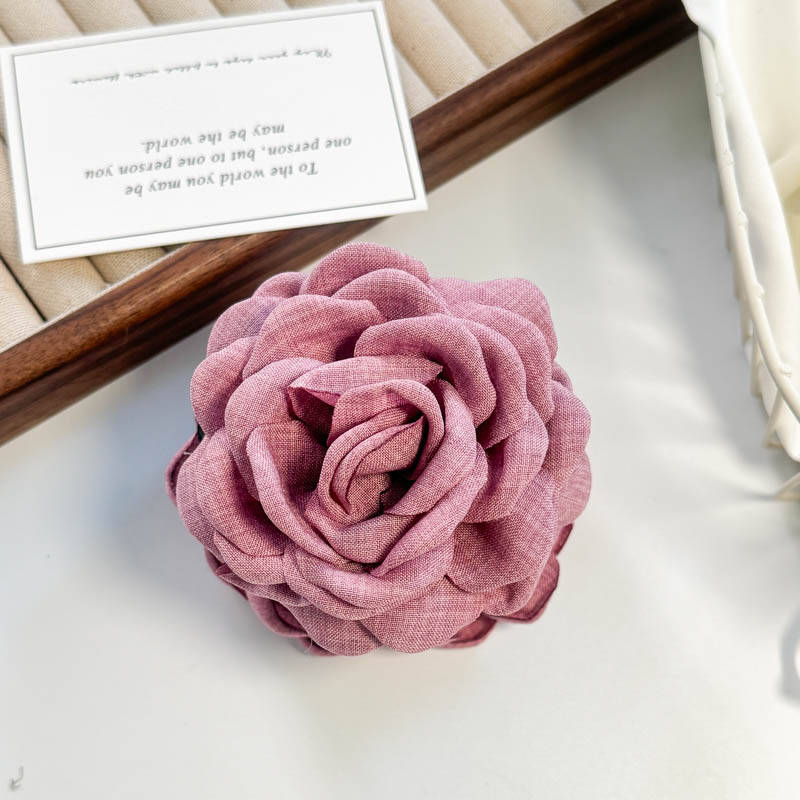 Fabric Wers Large Claws Women's New Sweet Shark Clip French Wer Haripins Elegant Hair Accessories Solid Color