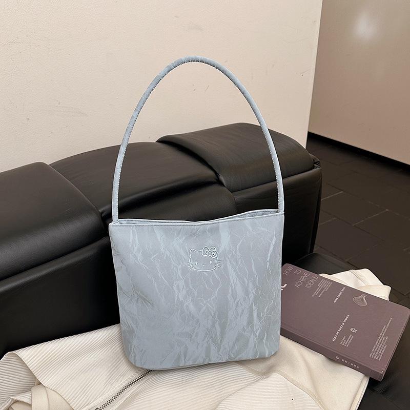 Korean Style Large Capacity Bucket Tote Bag - Simple Shoulder Bag for Women, New Fashion Commuting Accessory