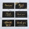 30/50 Stück Schwarz Gold Kraftpapierkarten Danke für Ihre Bestellung Karte Für Kleinen Laden Geschenk Dekoration Wertschätzung Karte Für Geschäft