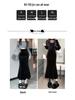 830 Composite Super Soft Black Gold Velvet High-Waist Fishtail Skirt - Women's Retro Slimming Mid-Length Hip-Hugging Skirt