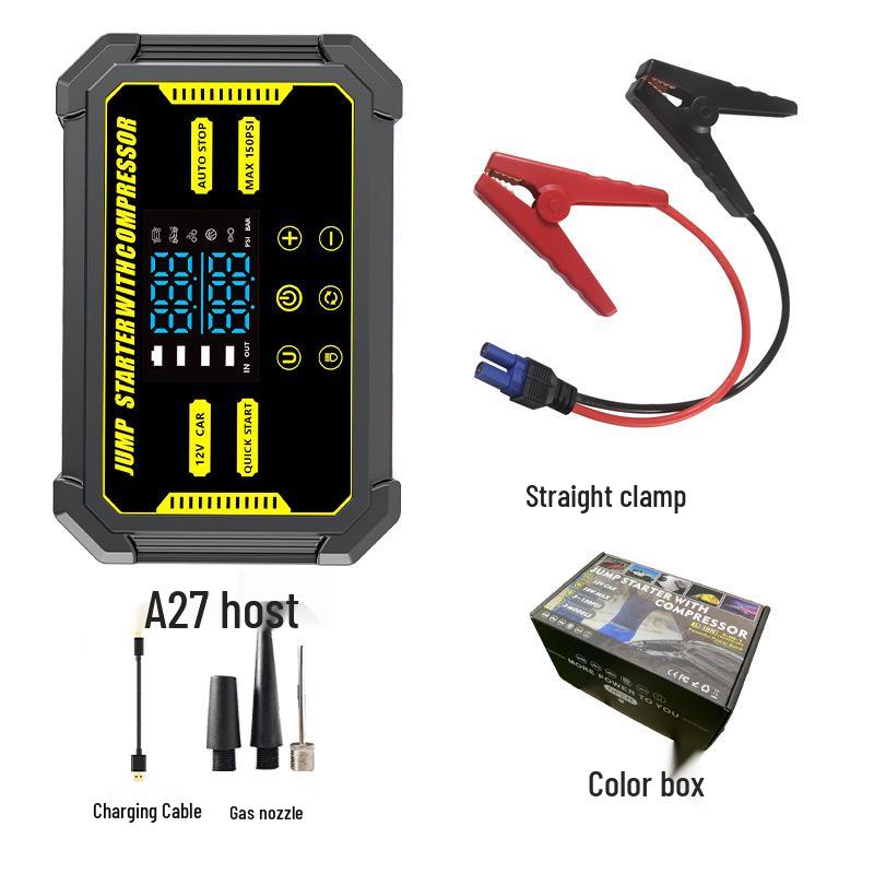Portable Mini Air Pump & Car Emergency Jump Starter Power Bank