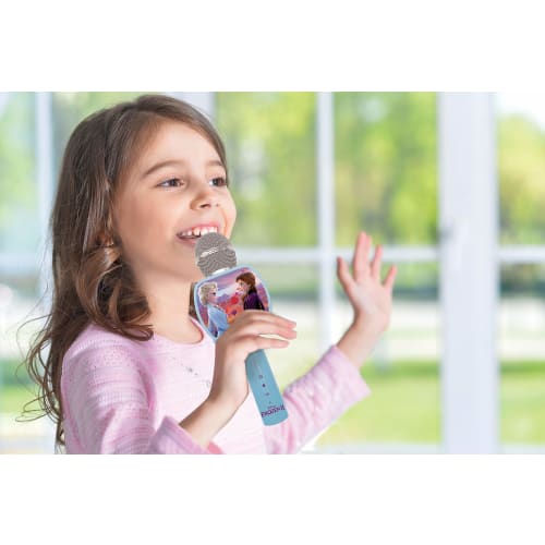Lexibook MIC240FZ Bezdrátový mikrofon, Design Ledové království, Dětský karaoke mikrofon s měničem hlasu, Kompatibilní s Bluetooth, Autentický
