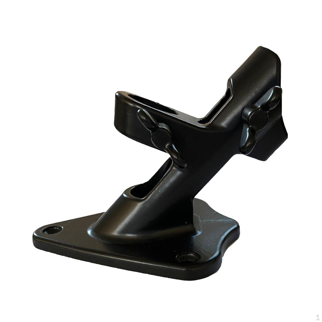 Flag Pole Holder Bracket Rust Resistance Heavy Duty Display Base Argent