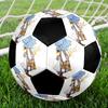 Sarah Kay Indoor Soccer Ball Colorful Machine Stitched PVC Size 5 Team Training Competition Ready Durable High-Bounce Cool Sports Gift