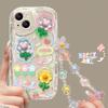 3D Flower Animal Casing For Samsung Galaxy S25 S24 S23 S22 S21 Plus Ultra S20 S21 S24 FE A54 A15 S23+ S24FE 5G Case With Chain