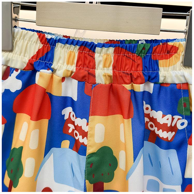 Trendy Boys' Street Style Summer Beachwear Two-Piece Set