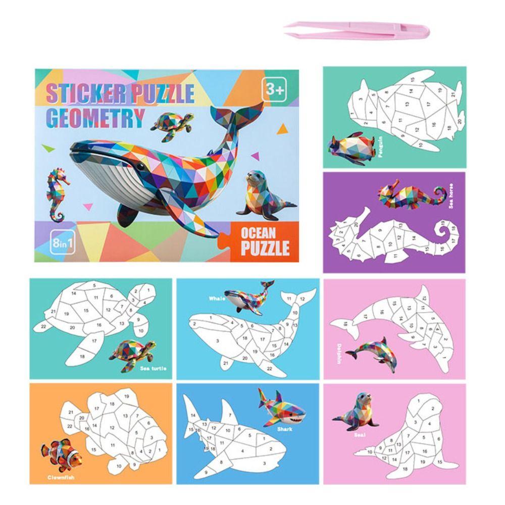 Educational Toys DIY Paste Material Kit Handmade Animals Sticker Book  Children