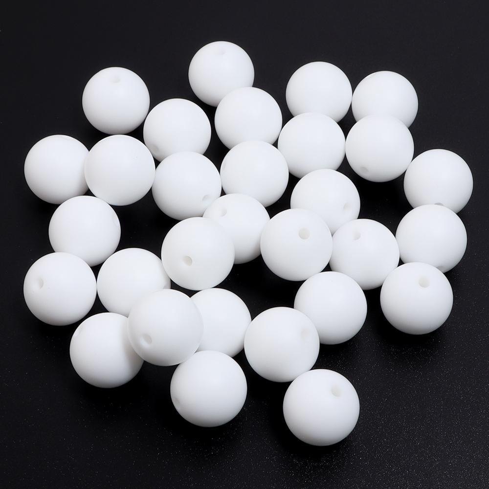 20pcs/Lot 12 15mm Candy Color Round Acrylic Imitation Silicone Beads Round Spacer Loose Bead for DIY Jewelry Making Accessories
