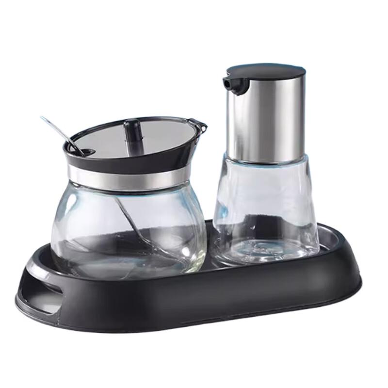 Yunshuang 3-Piece Stainless Steel Seasoning Set with 125ml Glass Jars