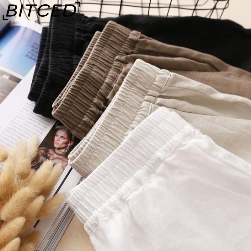 BITCED Dámské módní ležérní jednobarevné kalhoty a capris