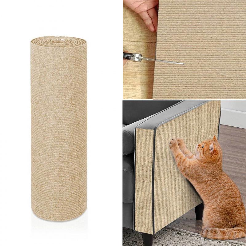 

30X100Cm Self-Adhesive Customizable Cat Mat - Protects Furniture & Promotes Healthy Claws 1pc