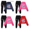 Kpop Demon Hunters Girls Cotton Casual Set With Long Sleeve Hoodie And Pants For Ages 110-170cm