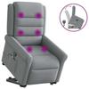 VidaXL Reclining Massage Armchair Light Grey Fabric 3303324