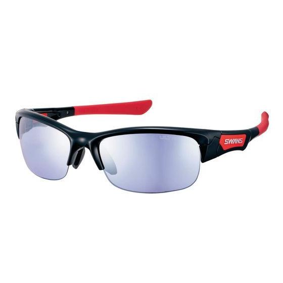 Used [SWANS] Sports Sunglasses Springbok Mirror Lens Model SPB-0714BK Black x Red Golf Ball Sports Bicycle Fit