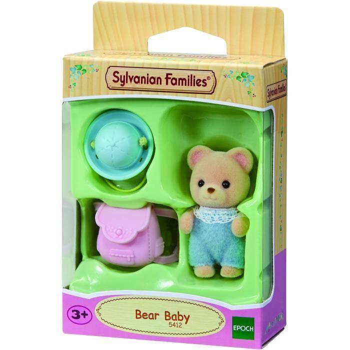 SYLVANIAN FAMILIES - Bébé Ours - Mini-univers - Mixte - Avec Chapeau et Sac
