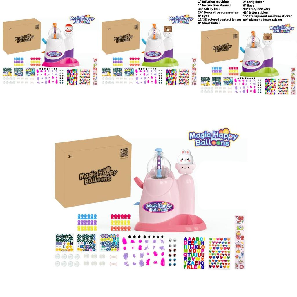 Crossborder Bobo Sticky Play Toy Diy Bouncing Ball With Bubble Maker For Kids