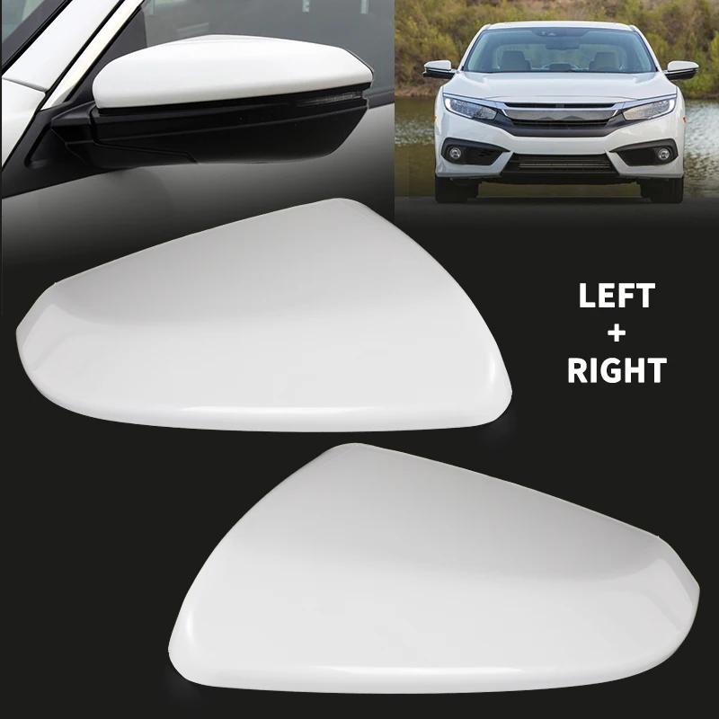 Left Right Side Rearview Mirror Cap Cover for Honda Civic 10th 2016 2017 2018 Accessories Black Red Replacement
