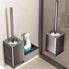 Wall-Mounted Toilet Brush Set with Drain Tray & Holder
