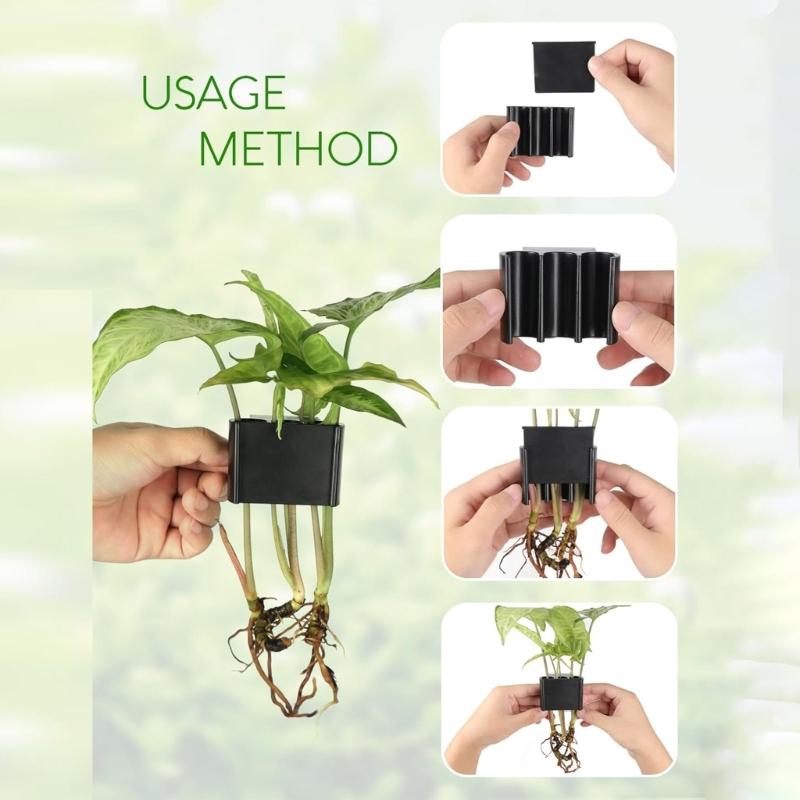 Hydroponic Rack for Aquariums Border Featuring Adjustable and Durability ABS Construction for Plant Displays