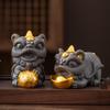 Purple Clay Pixiu Tea Pet for Kung Fu Tea Set, Desktop Decoration