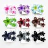 3Pcs Colorful Gradient Color Flower Hair Claws Sweet Barrettes  Shark Clip For Women Girls Beach Hair Accessories Gifts