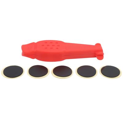 Kit di riparazione forature per pneumatici da bicicletta Set di leve per pneumatici da bici Toppe per pneumatici Leve Raspa Strumento(Rosso )