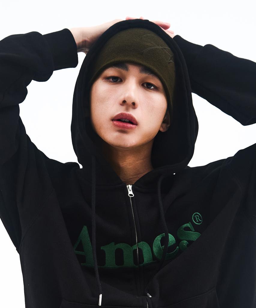 AMES-WORLDWIDE Big Typo Beanie Khaki