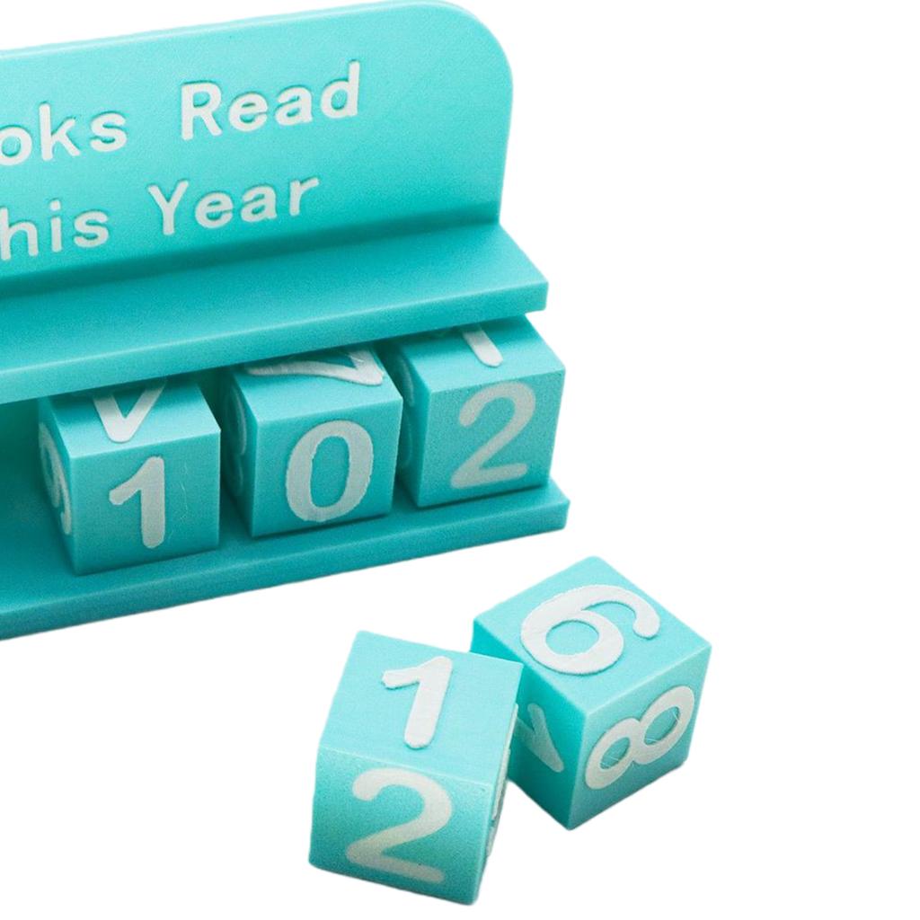 Bookish Track Shelf Ornament with Clear Text and Numbers Book Counting Ornament Display for Desk Office Bookshelf Decoration