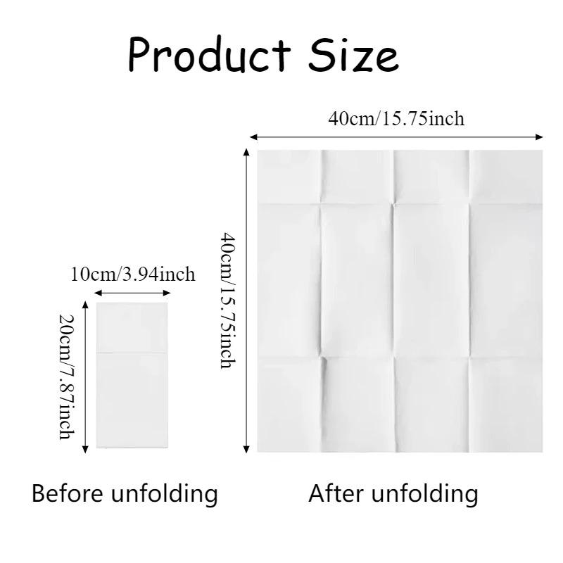 25/50PCS White Prefolded Napkins Disposable Built-in Flatware Pocket Napkins Dinner Christmas Wedding Party Cafe Events Supplies