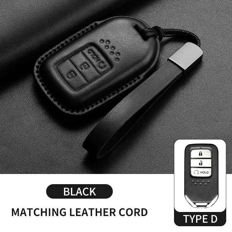 Leather Car Remote Key Case Cover for Honda Civic 11th 2022 for Honda Civic Accord HR-V CR-V CRV 2022 2023 Protector Holder Fob