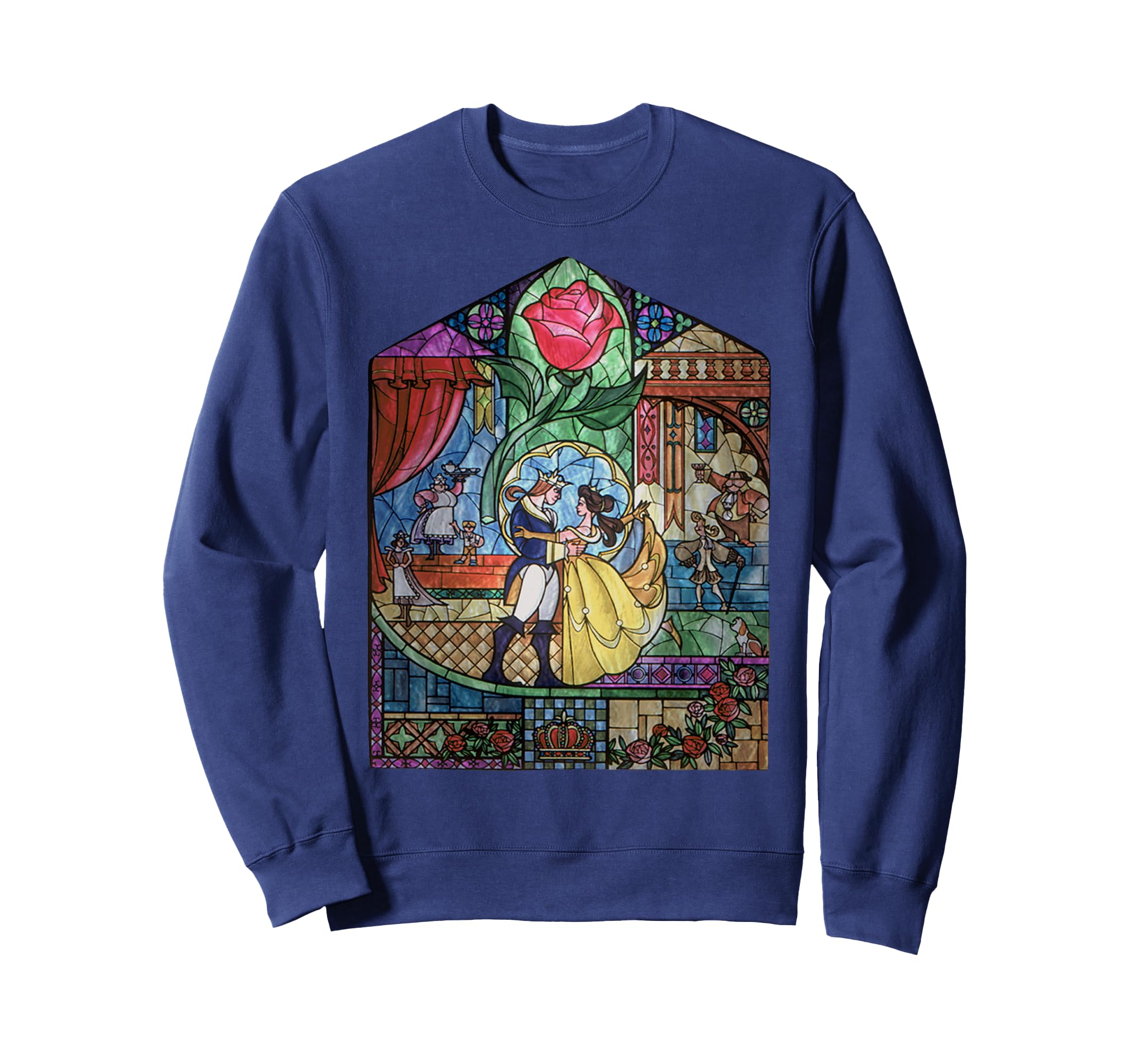 Disney Beauty & the Beast Stained Glass Rose Sweatshirt