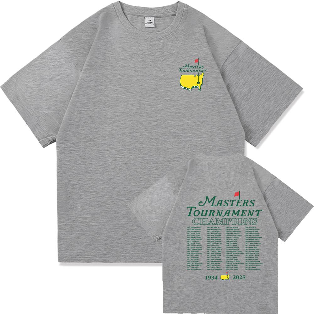 2025 Summer Rory Mcilroy Master Retro Mens Fashion and Leisure Retro Harajuku Highquality Loose Clothes Cotton Tshirt