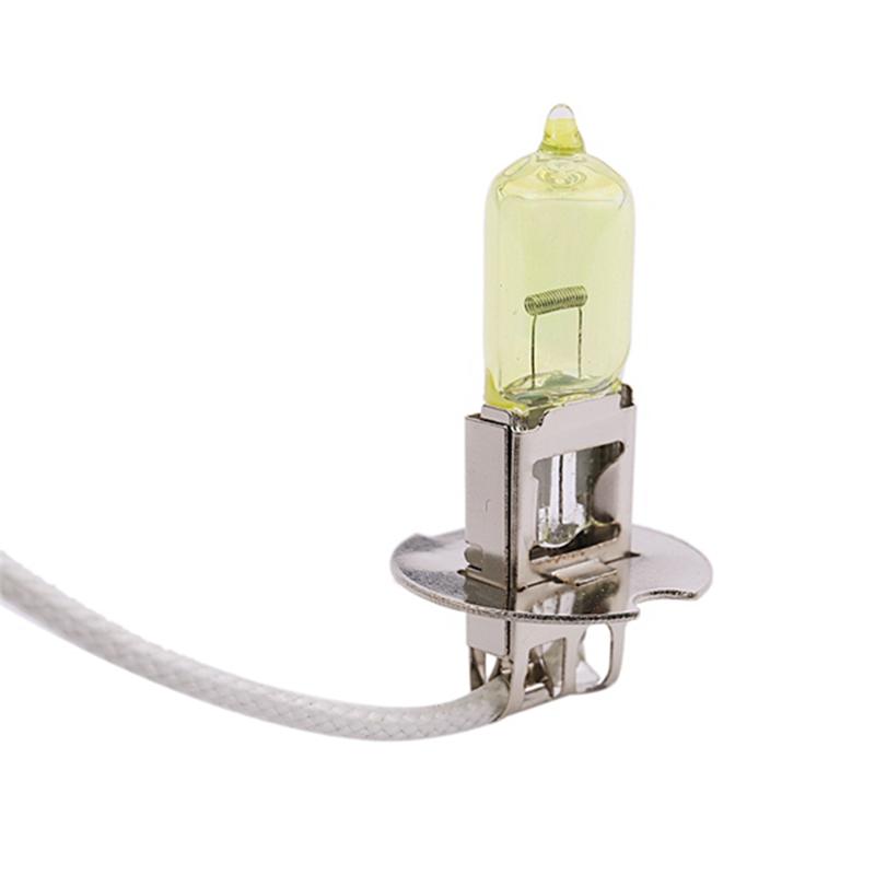 A03Z-Car Halogen Bulbs Vehicle Fog Light DC 12V H3 100W Yellow Bulbs