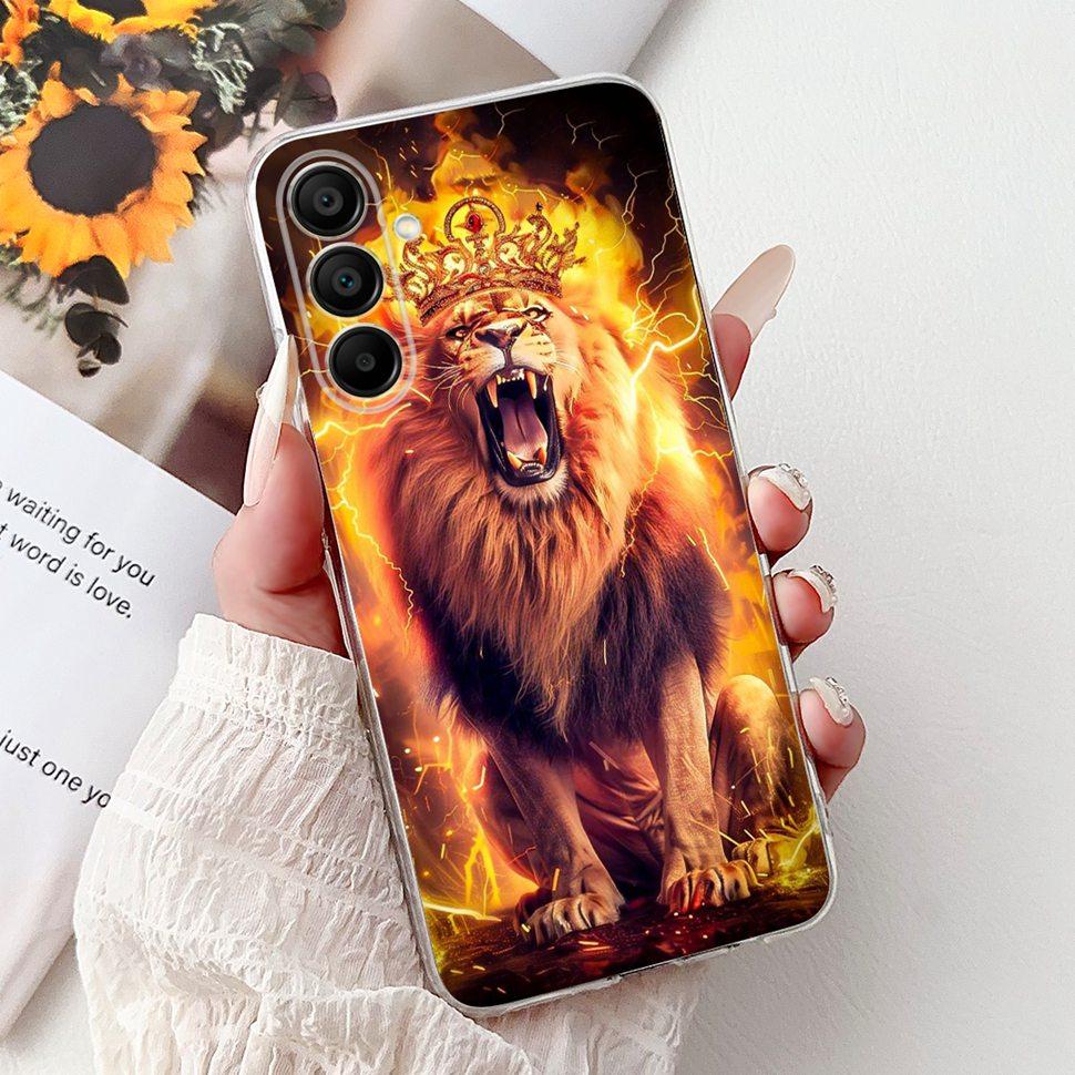 Phone Cases For Samsung Galaxy A15 Case Love Cat Soft TPU Back Cover For Samsung A15 GalaxyA15 Case Shockproof Funda