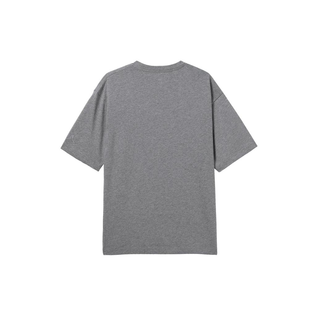 Jordan Solid Color Crew Neck Casual Pullover Short Sleeve T-Shirt Men Tops Gray FN5983-091
