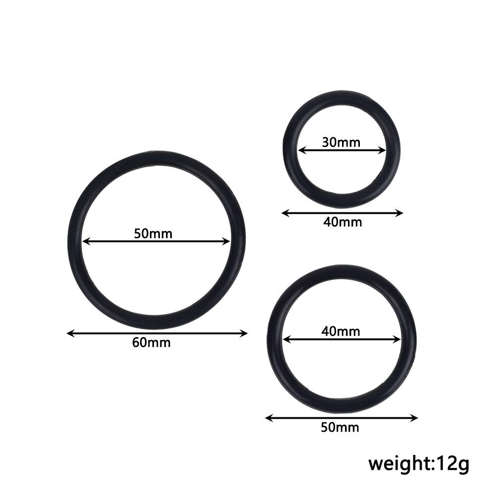 Men's Silicone Penis Ring Set - Extra Thick Enlargement & Masturbation Rings, Adult Sex Toys