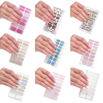 Adesivos para esmaltes, tiras para unhas, adesivos para arte em esmaltes, adesivos para unhas para mulheres, meninas, decorações para festa de aniversário