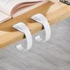 Set of 4 Office Supplies Table Hooks, Bag Hangers, Under-Cabinet Storage Hooks, Anti-Slip (Type 5 + Type E - Set of 4)