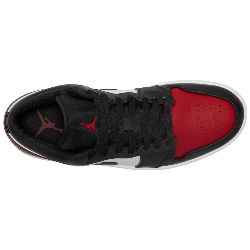 Air Jordan 1 Low Bred Toe 2.0 Men Sneakers White Varsity-Red Black 553558-161