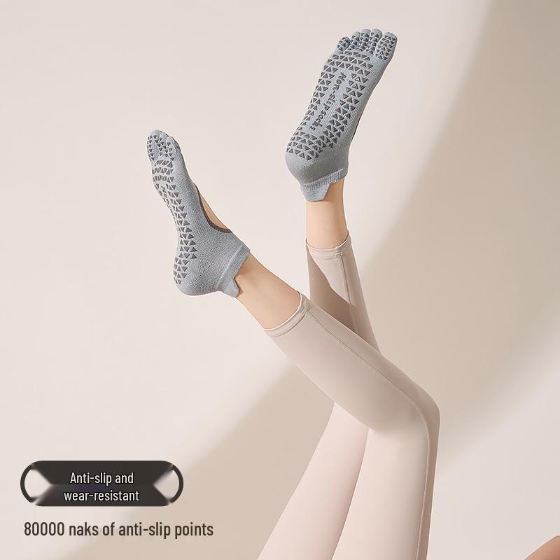 Women s Non-Slip Five-Toe Yoga & Pilates Ankle Socks - Backless, Breathable, New Model for Summer Fitness One Size
