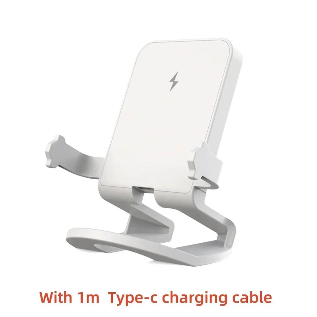 15W Wireless Charger With Desktop Stand For iPhone 15 16 Pro Max Samsung Xiaomi 14 Huawei Induction Fast Charging Dock Station