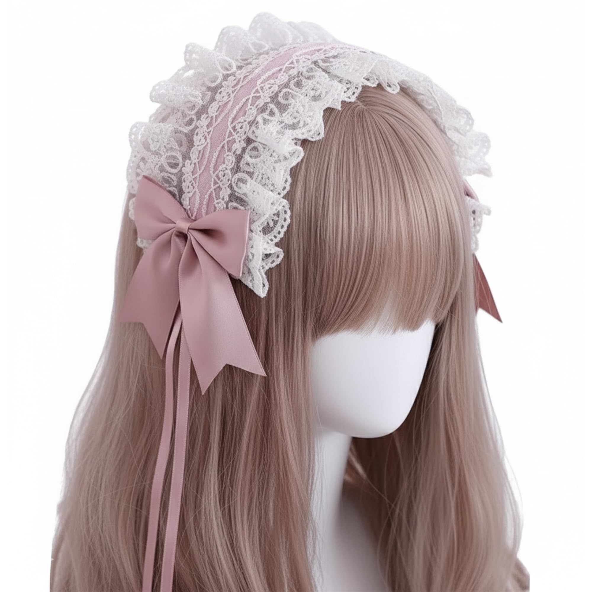 

Кружевной и Длинноленточный Головной Убор в Стиле Куклы с Подвеской-Розой, Аксессуар для Волос в Стиле Лолита, Повязка на Голову с Кружевным Бантом, Моэ, Милый, Косплей, Лолита, Кафе Горничных [Б/У]