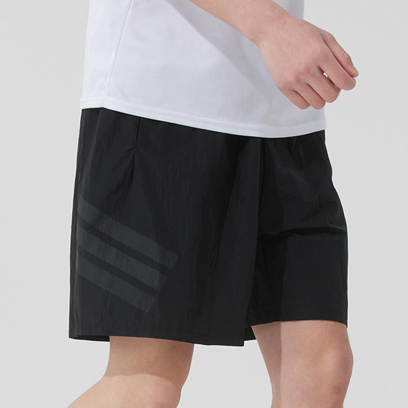 Adidas SS25 Striped Comfortable Breathable Woven Sports Shorts Men Shorts Black JD4938