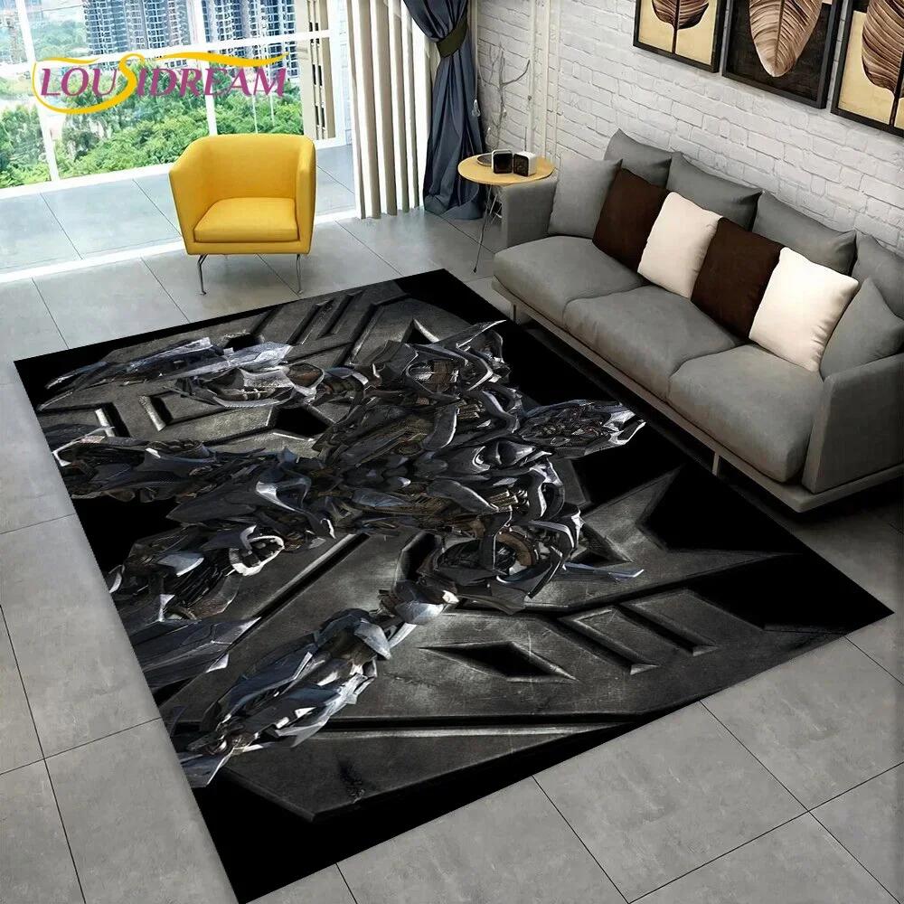 Cartoon T-Transformers Autobots 3D Carpet Rug for Bedroom Living Room Home Sofa Decoration,Children Game Large Decor Floor Mat