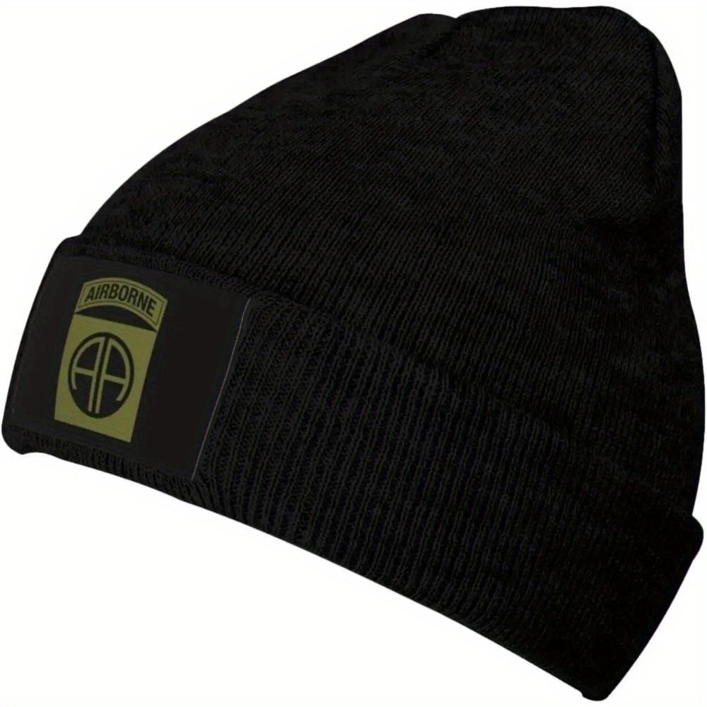 Airborne Division Daily Unisex Beanie Hat for Unisex Women Acrylic Hat Winter Cozy Warm Stretch Thick Trendy Outdoor Knit Cap