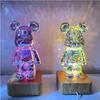 Firework Led Bear Light Home Decor Gift for Birthday Christmas Lamp Lighting 3D Bear Atmosphere Night Light