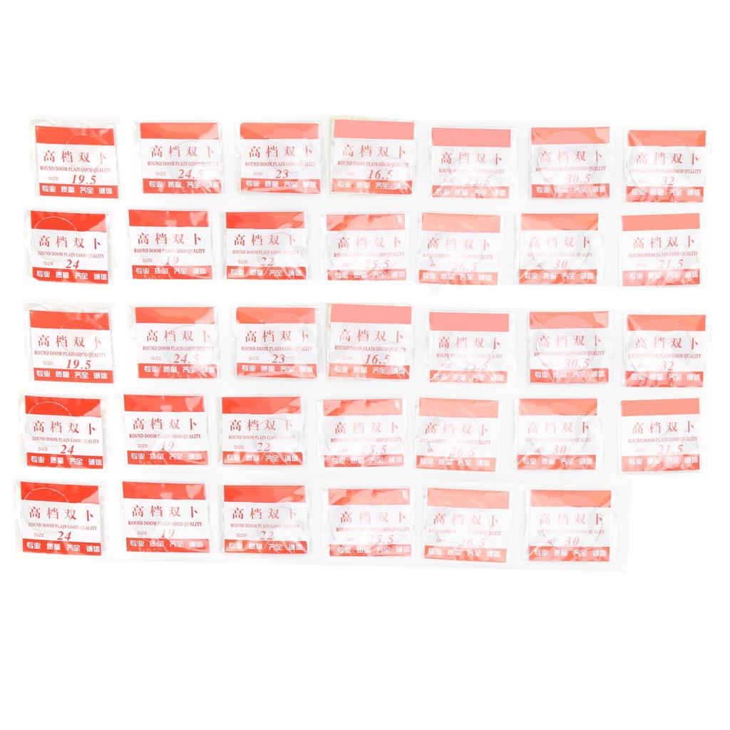 34Pcs Watch Glass Lens Mineral Convex Surface Concave Back Arch Measuring Cup Lid 16-32.5mm