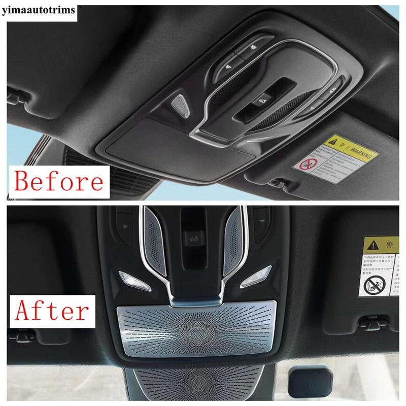Roof Reading Lights Lamps Frame Panel Decoration Cover Trim Stainless Steel Accessories Interior Fit For MG 7 MG7 2024 2025