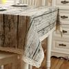 Cotton Linen Tablecloth Artificial Bark Wood Grain Pattern Pastoral Style Cover Washable Table Cloth For Tea Table